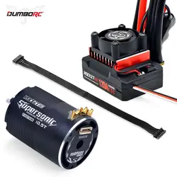 Rocket-rc motor supersônico sensored brushless 540 motor 120a esc sem escova e 120a esc combo para 1/10 rc carro rc motor rc esc