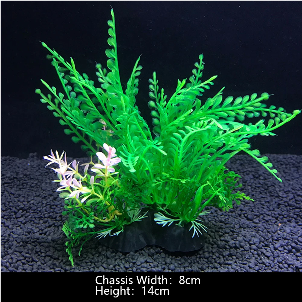 

2Pcs Artificial Aquarium Decorative Pvc Aquatic Plants Simulation Water Weeds Ornament Fish Tank Grass Decoration Accessories
