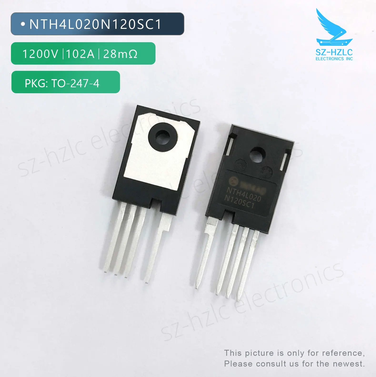 

NTH4L020N120SC1 SICFET Nmos 1200V 102A 28mΩ TO-247-4 NTH4L020