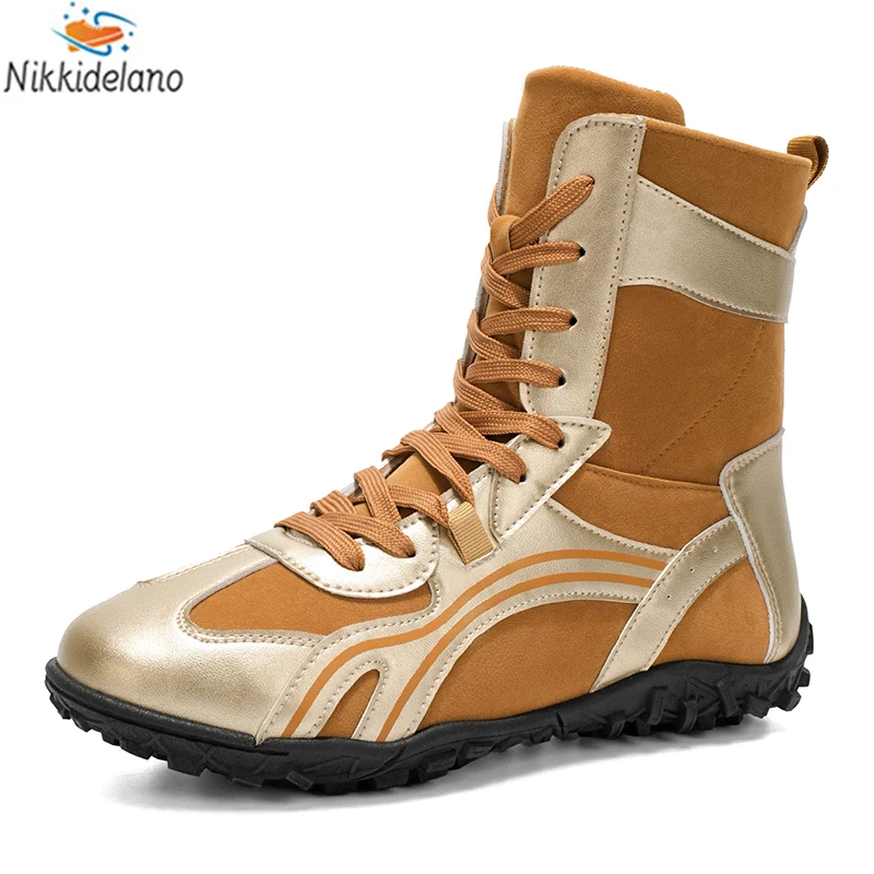 

Boots men's walking boots Wide-Toe-Box Barefoot Shoes for Men hiking boots men Comfortable botas Outdoor casual mountain SNeaker