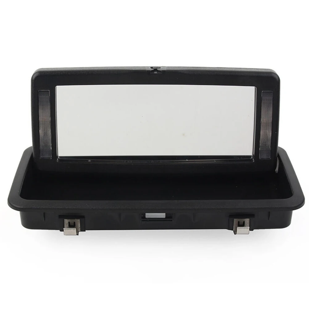 

Rear Row Vanity Mirror Makeup Mirror with Lights Black Plastic C2D19845AMN Fit for Jaguar XJ 2010-2014 2015 2016 2017 2018 2019