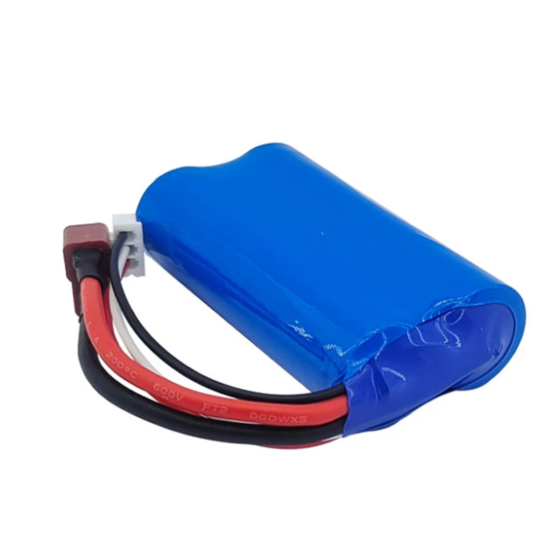 Akumulator Lipo 7.4V 3000mAh 2S 18650 do Wltoys 144001 A969-B A959-B A979-B K929-B 12423 12428 10428 Części Zamienne do Samochodów RC Hurt — 2