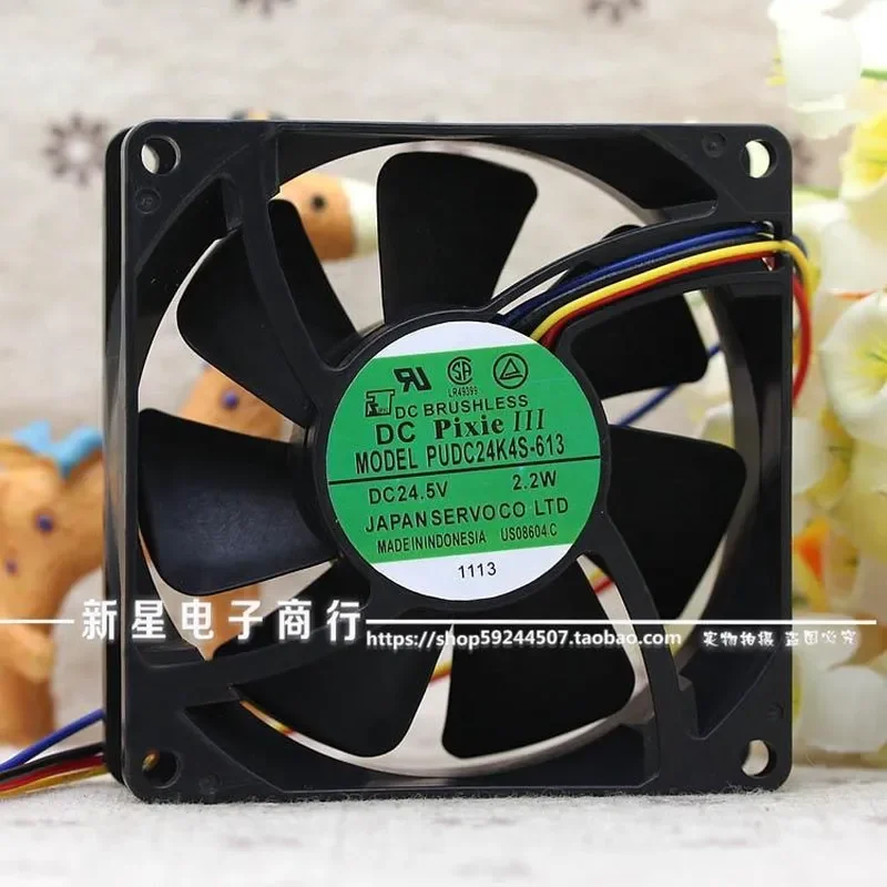 for SERVO PUDC24K4S-613 8025 24.5V 2.2W 8cm Four-Wire Variable Frequency Cooling Fan
