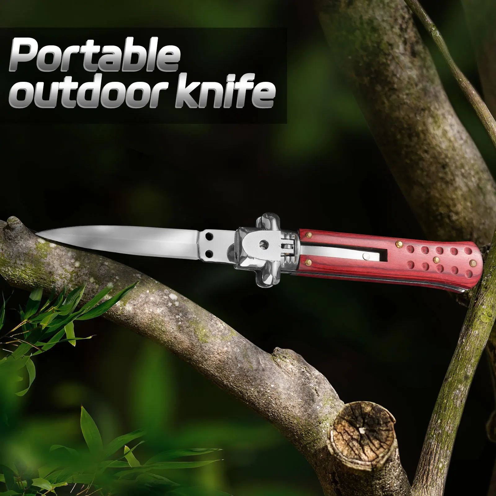 Outdoor camping folding knife, high hardness self-defense knife, box knife, EDC multi-function folding knife, sharp fruit knife