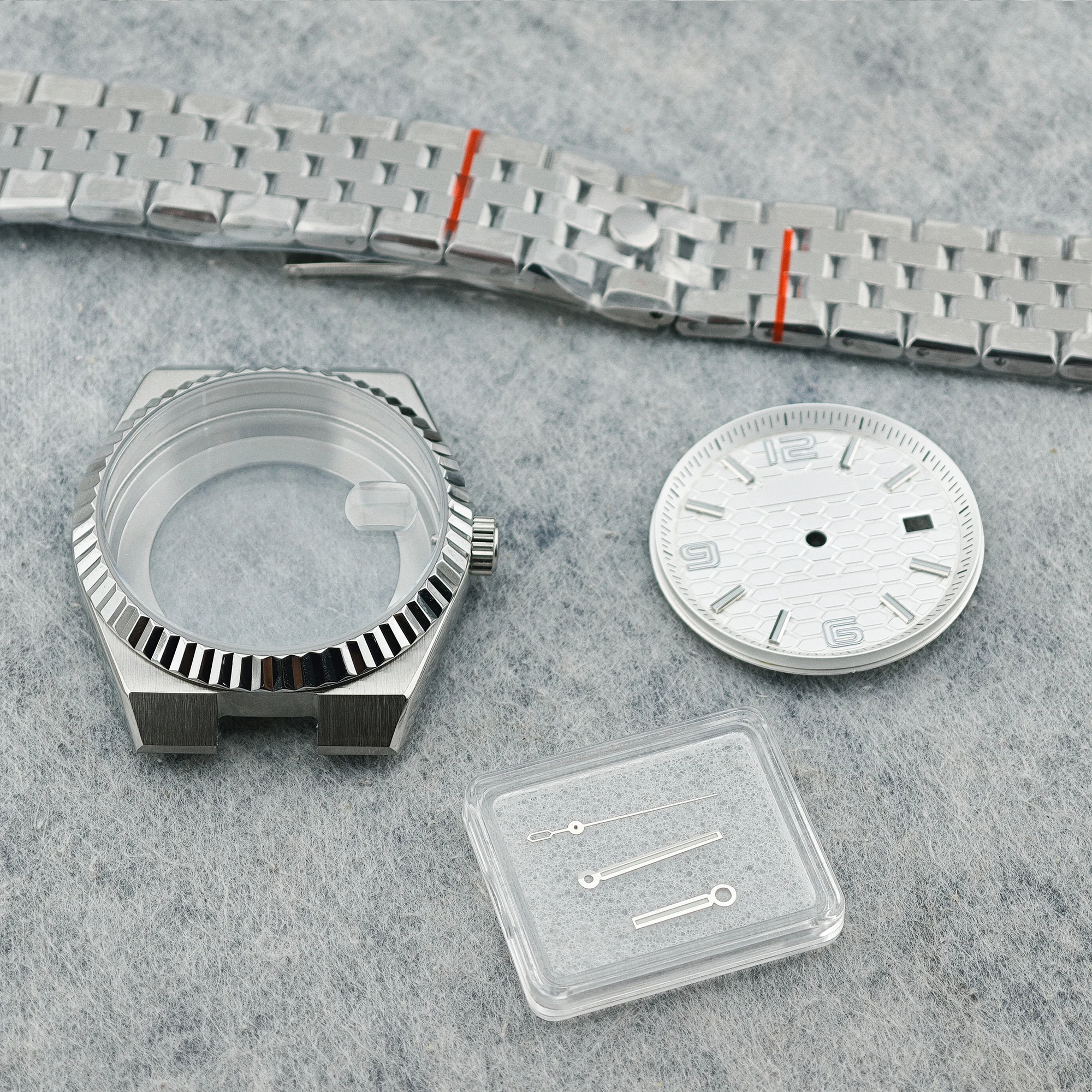 39.5 مللي متر NH35 حافظة تناسب 33.8 مللي متر بدون شعار قرص العسل عزر ساعة الطلب ل أويستر لاند ساكن NH35 حركة الأيدي أجزاء وزارة الدفاع