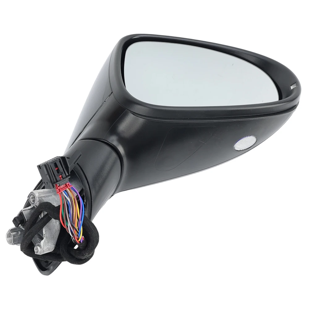 15+2 Pins Rearview Mirror Assembly，VW Touareg 2011-2018 Power Folding Heated Memory Anti-Glare Side Mirror Car Accessories