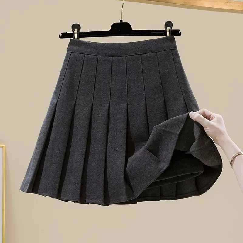 

Fashion Short Skirts For Women Clothing Spring Autumn New High-waisted Slim Pleated Skirts Winter A-line Skirts b883