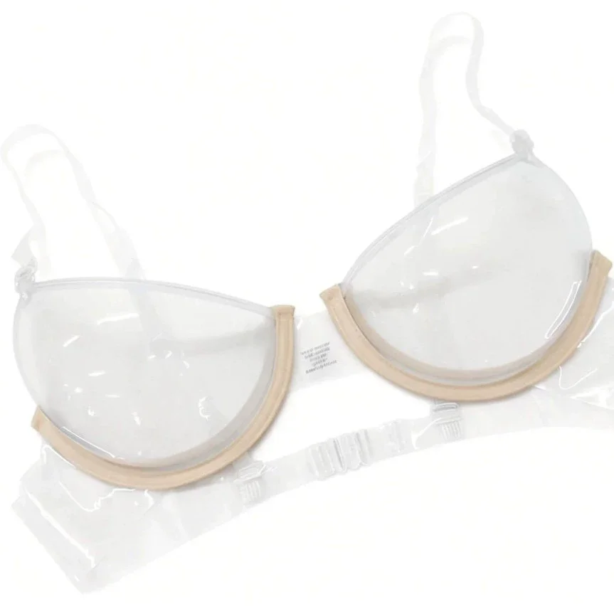 

Sexy Transparent Push Up Bra Reusable TPU Clear Straps Summer Invisible Underwear Backless Bralette Top Lingerie