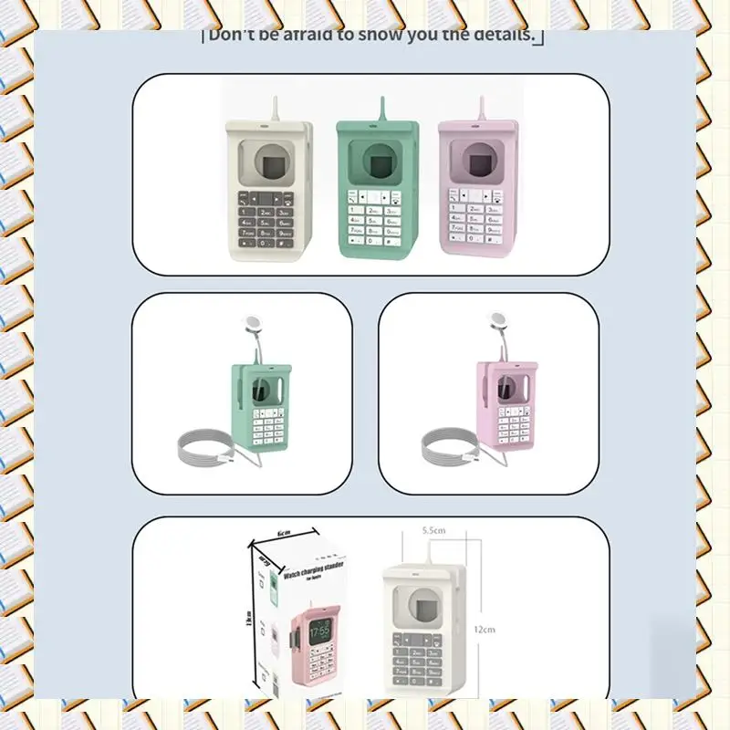 A14M ซิลิโคน Dock Desktop ผู้ถือแท่นชาร์จสําหรับนาฬิกา Charger Stand Retro คอมพิวเตอร์รูปแบบฐานชาร์จ B