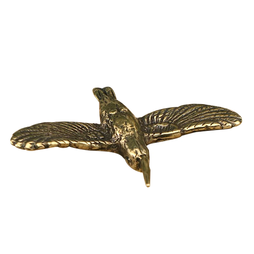 

Solid Brass Figurine Copper Bird Statue Lifelike Design Desk Decor Home Office Sparrow Figurine nament Metal Craft