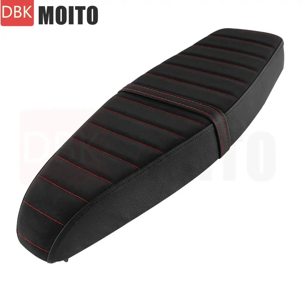 Motorcycle Seat Cushion Motorrad Sitzkissen For Simson S50 S51 S70 Rear Flat Bench Seat Cushion  Red Horizontal Line