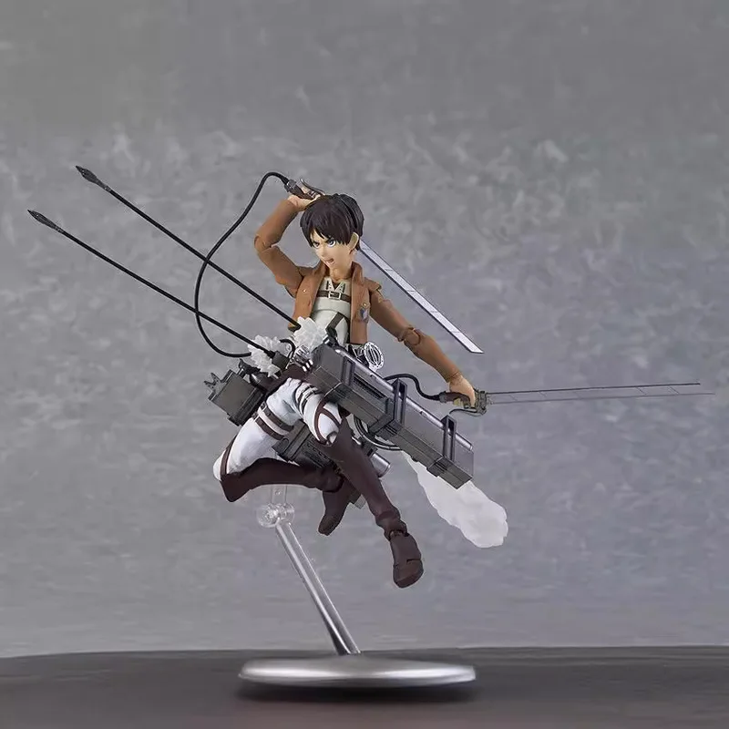 Attack On Titan Shingeki No Kyojin Figure Max Eren Yeager Levi Pvc Action Figure Toy Game Statue Holding Sword Detachable Model