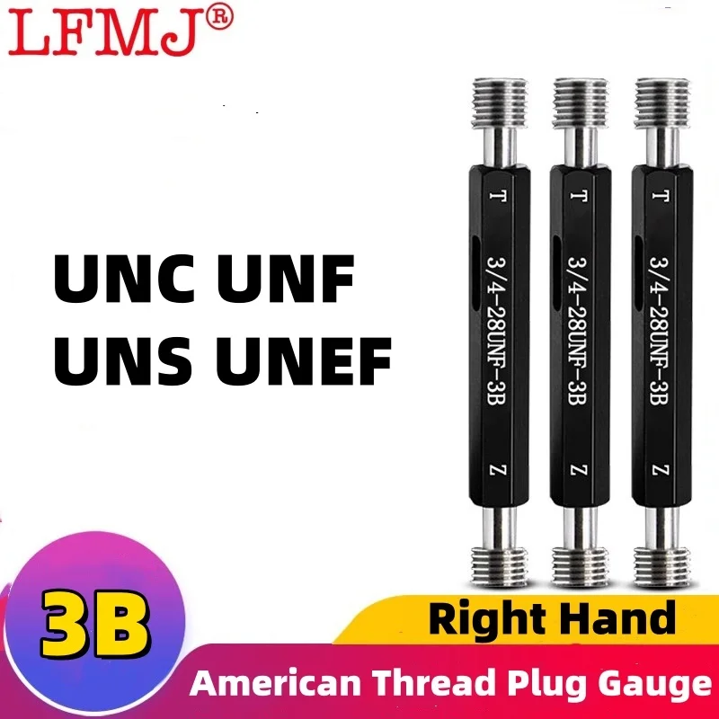 

1PCS 3B Thread Plug Gauge Steel Mer-cury Gauge American Standard Fine UNC UNF UNS 8-32 1/4 5/16 3/8 1/2 5/8 3/4 7/8Measure Tool