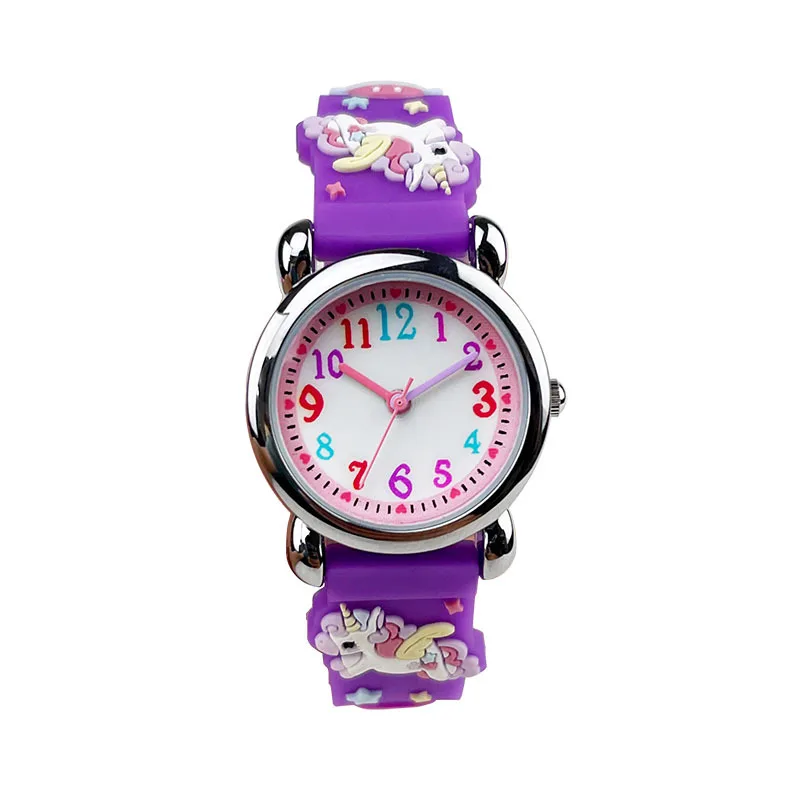 UTHAI Children's 3D Cartoon Watches, impermeável, Time Recognition Tool, Elementary School, Quartz Clock, bonito, meninas, meninos