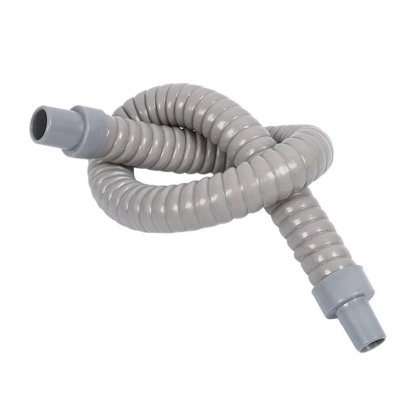 4Pcs Plastic Water Drain Pipe Hose 60Cm Long For Air Conditioner Gray