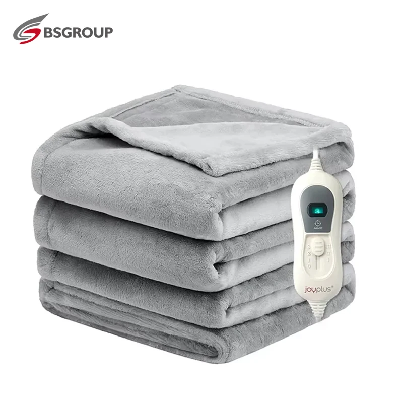 

Двойное фланелевое серое одеяло с электрическим подогревом, 180*130 см, 220 В