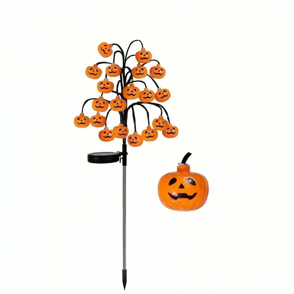Outdoor Solar Decorative Light Halloween Pumpkin Tree Branch Stake Lamp IP65 Waterproof Yard Pathway Garden Art