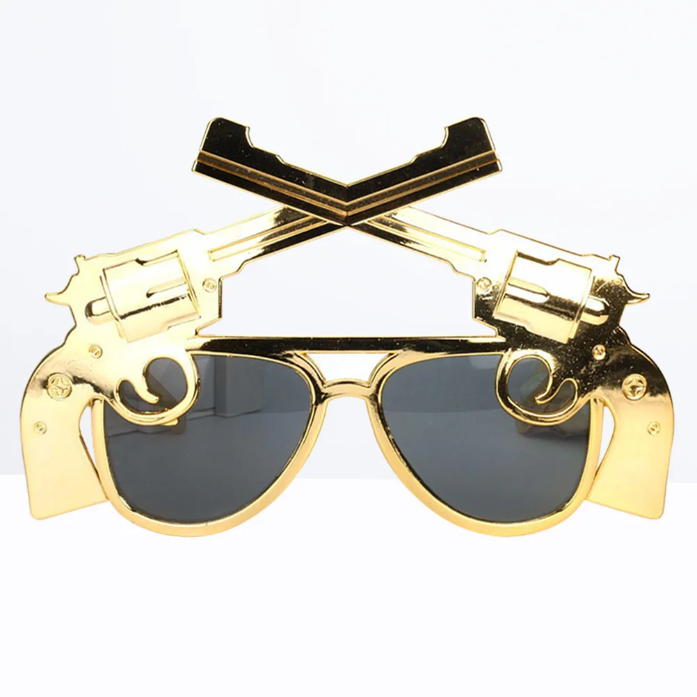نظارات مكياج مضحكة على شكل مطلق النار الذهبي لحفلات الرقص التنكرية، نظارات مكياج خفيفة الوزن ومريحة #5