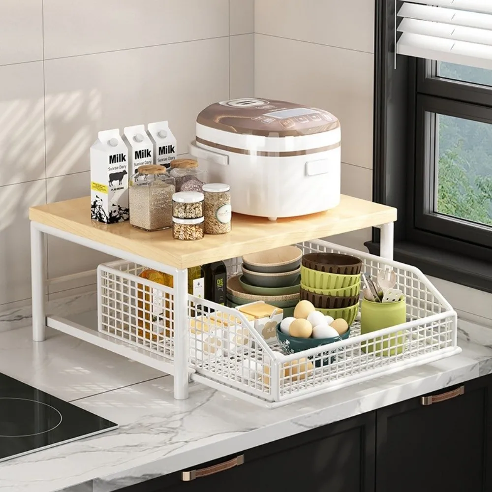 Mit Schubladen, Mikrowellenständer, platzsparend, Aufbewahrung auf der Arbeitsplatte, Multi-Appliance-Rack, Aufbewahrungsregal auf der Arbeitsplatte, Toaster-Ofen