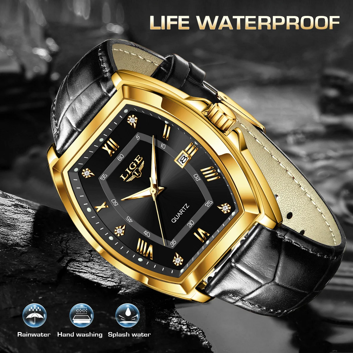 Orologi da uomo con cinturino in pelle di moda Orologio da polso al quarzo da uomo d'affari di marca di lusso Orologio da uomo luminoso Orologio sportivo da uomo impermeabile