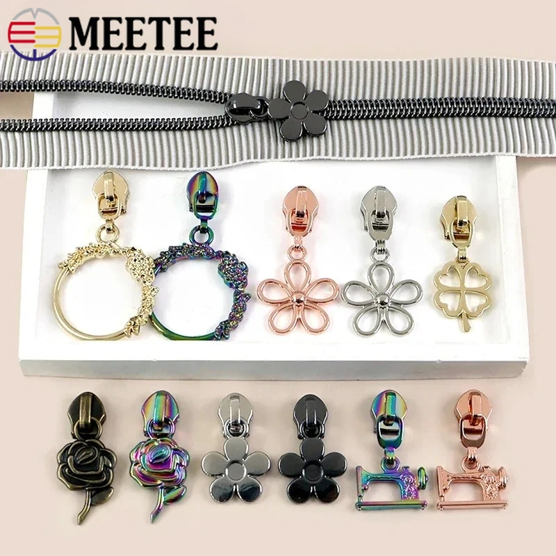 

5/10/20Pcs Meetee 5# Zipper Puller for Nylon Zippers Garment Pocket Decor Zips Slider Handbag Replace Zip Repair Kit Accessories