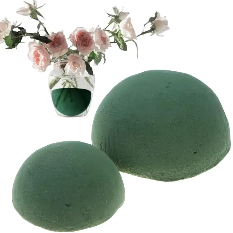 Green Floral Foam Half Ball 1/5Pcs Practical Dry Flower Foam Block for DIY Thanksgiving Day Floral Arrangement view 3