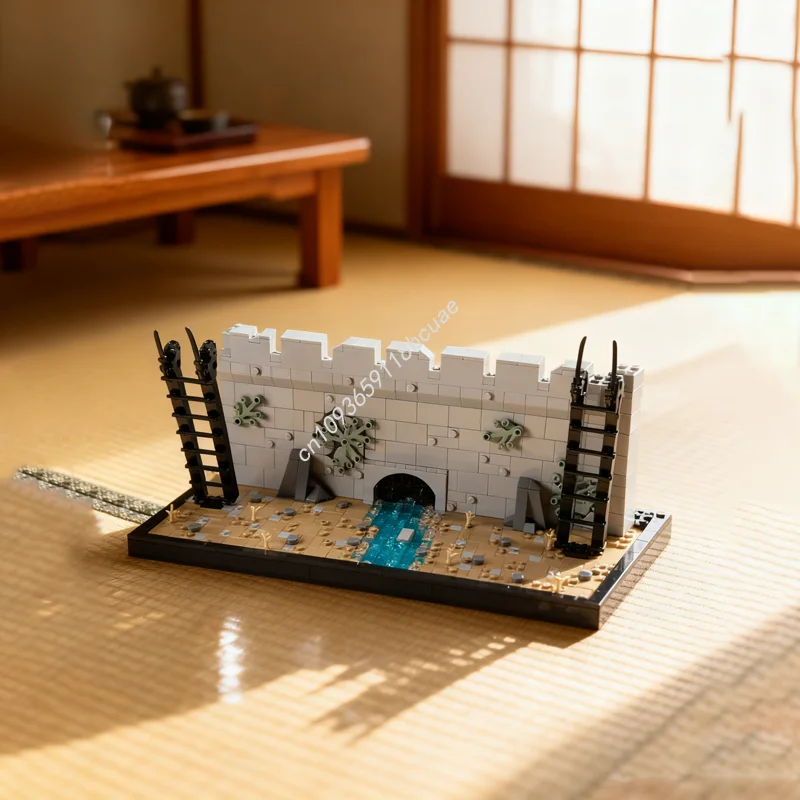 1006 stücke MOC Helms Tiefe Die Schlacht Wand Ringe Modell Bausteine Architektur Spielzeug Weihnachten Geschenke Kreative Ziegel Bildung