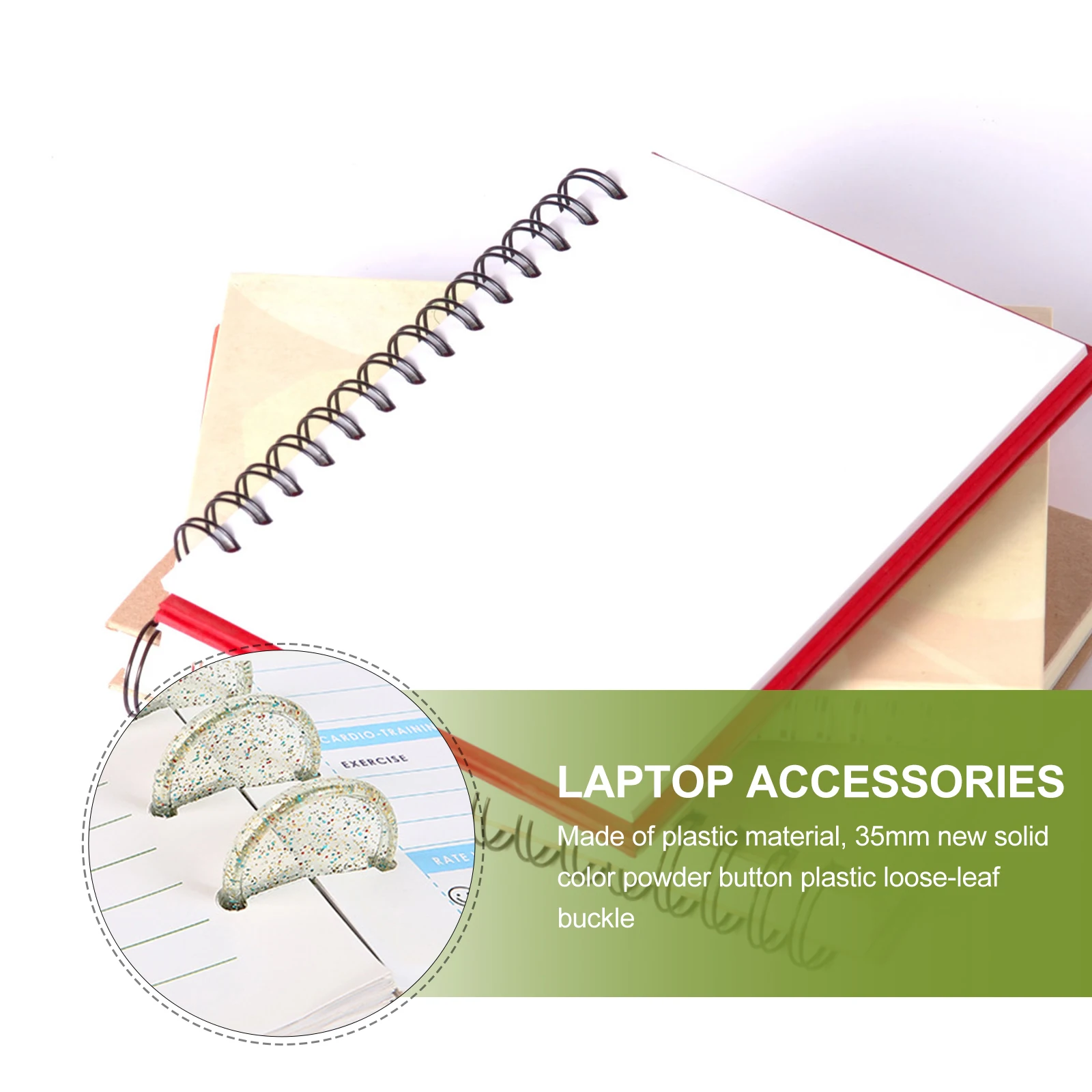 

30pcs Plastic Planner Binding Discs for Discbound Notebooks Colored Pink Buttons Office School Supplies Binder Buckles