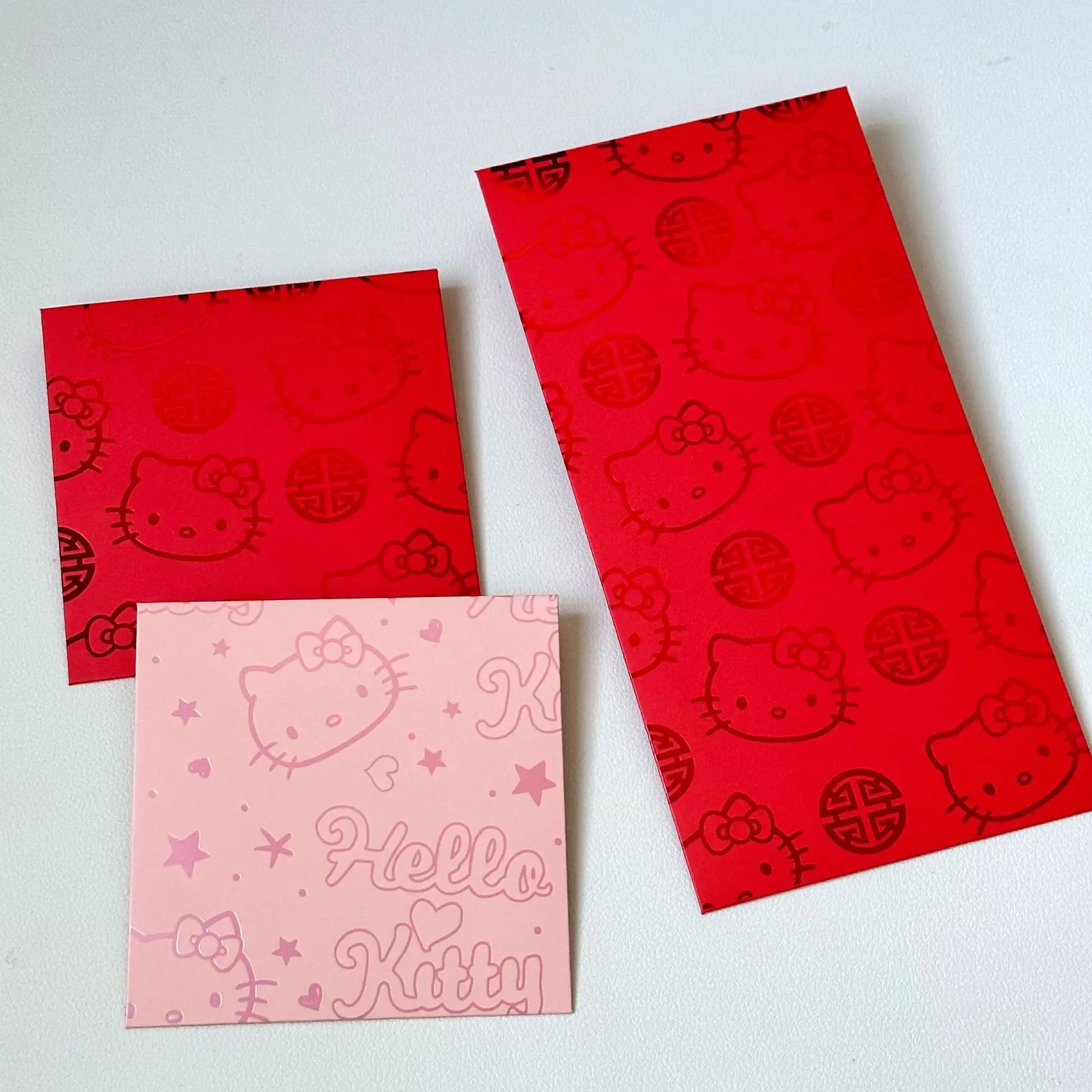 Sanrio Chiński Nowy Rok Hello Kitty Anime Czerwona koperta Śliczna kreskówka Festiwal Czerwona koperta Kawaii Lucky Bag Money Bag Prezenty dla dzieci