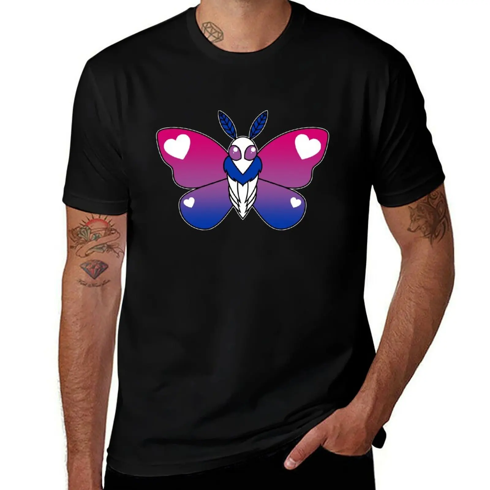 Bisexual Pride Moth T-Shirt t shirt man casual T-Shirt