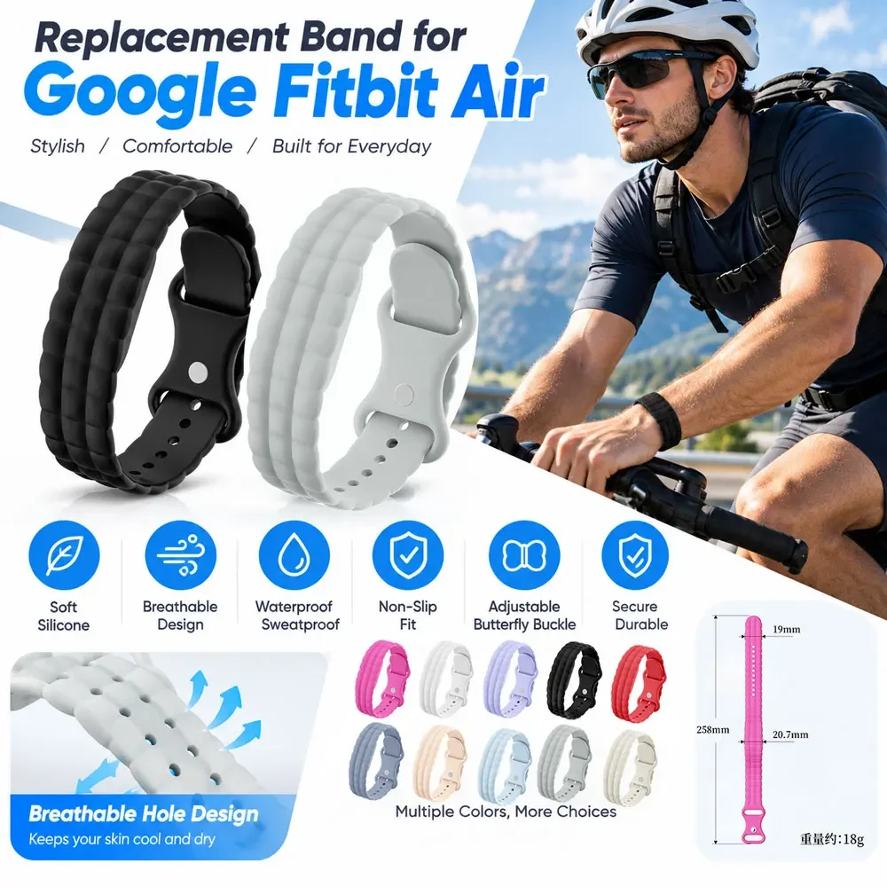 Cloud-shaped Silicone for Google Fitbit Air Band Fitness Tracker Replacement Wristband Band for Google Fitbit Air Accessory