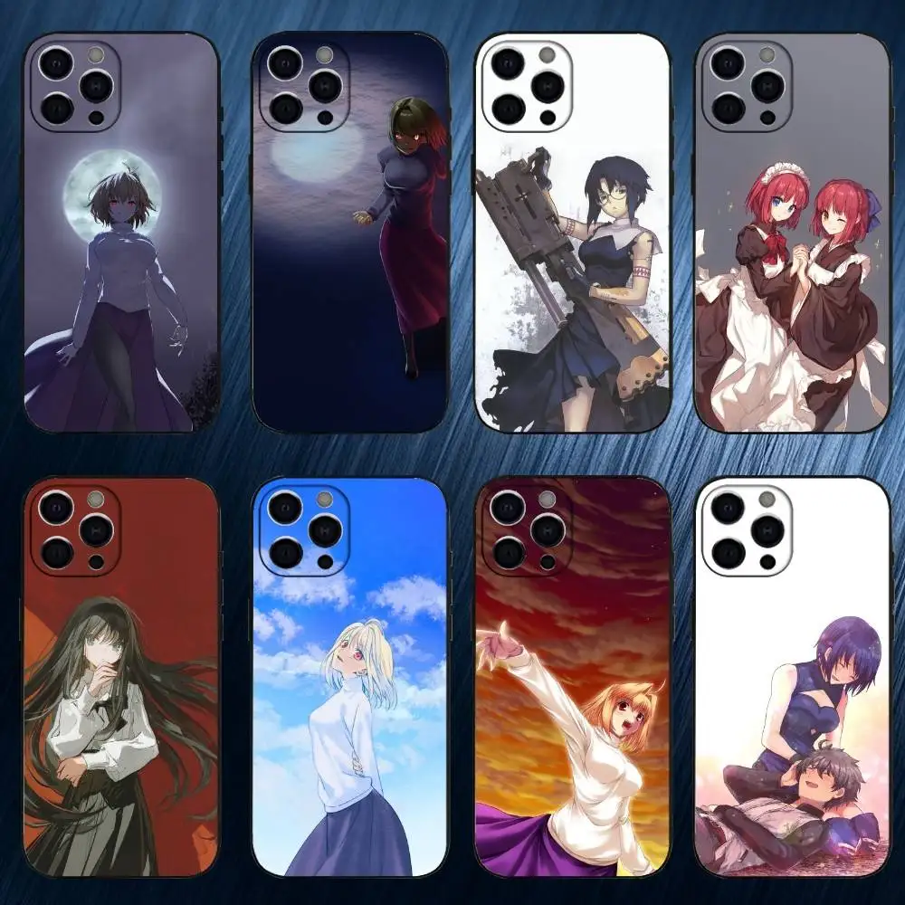 

Game T-Tsukihime Phone Case For iPhone 17,16,15,14,13,12,11 Plus,Pro Max, Black Silicone Cover