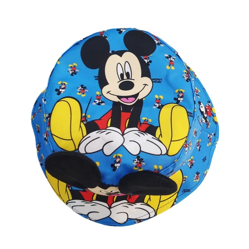 Disney Mickey Mouse Minnie Mouse Bucket Hat Anime Cartoon Cute Boys Girls sunshade Hat Sun Protection Cap Kids Outdoor Caps