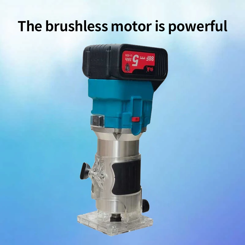 Brushless rechargeable trimming machine, lithium battery multi-functional woodworking board slotting tool, digging holes, openin