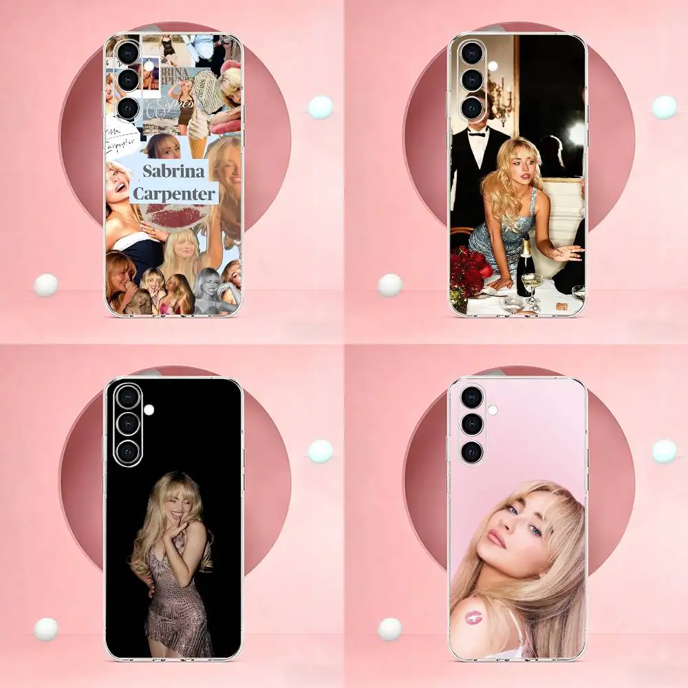 

S-Sweet Singer S-Sabrinas C-arpenter Phone Case For Samsung Transparent Soft Case A73,A72,A71,A70,A53,A52,A51