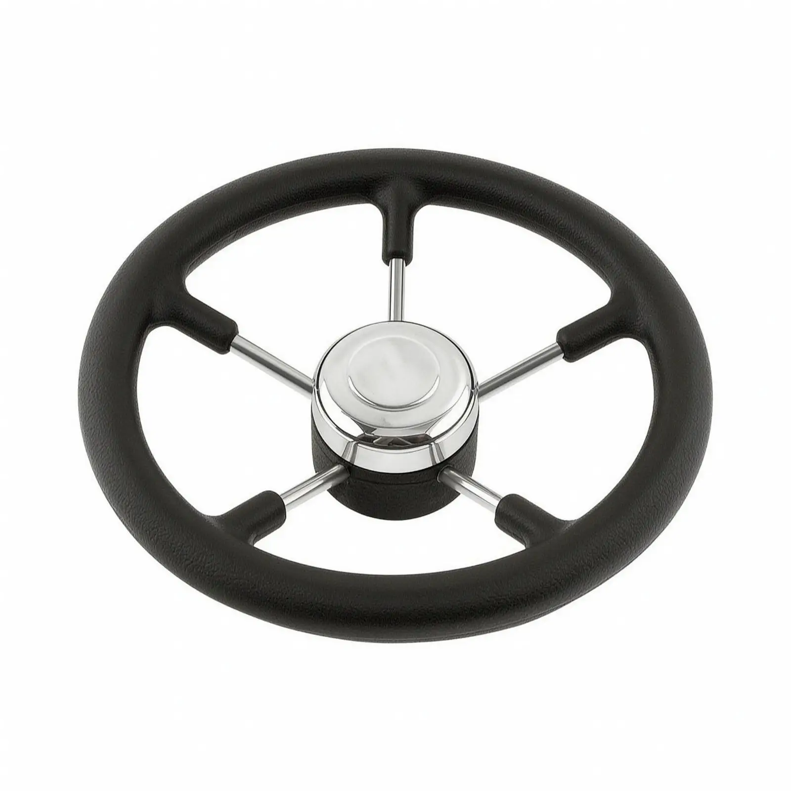 Steering Wheel for Boats with Non Slip Surface Polished Spokes Marine Craft Control