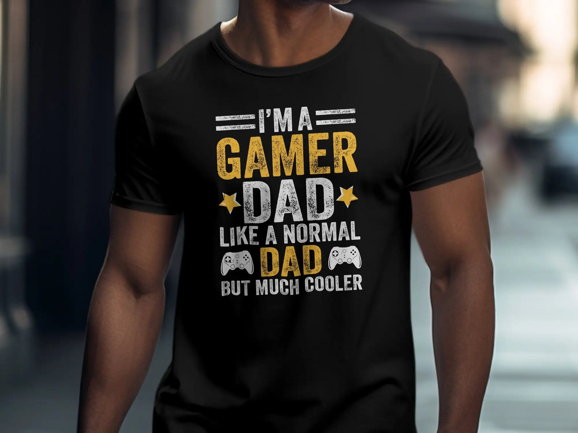 Gamer Dad T Shirt Cool Gaming Father's Day Video Game Lover Unique Apparel Fun Parent Top