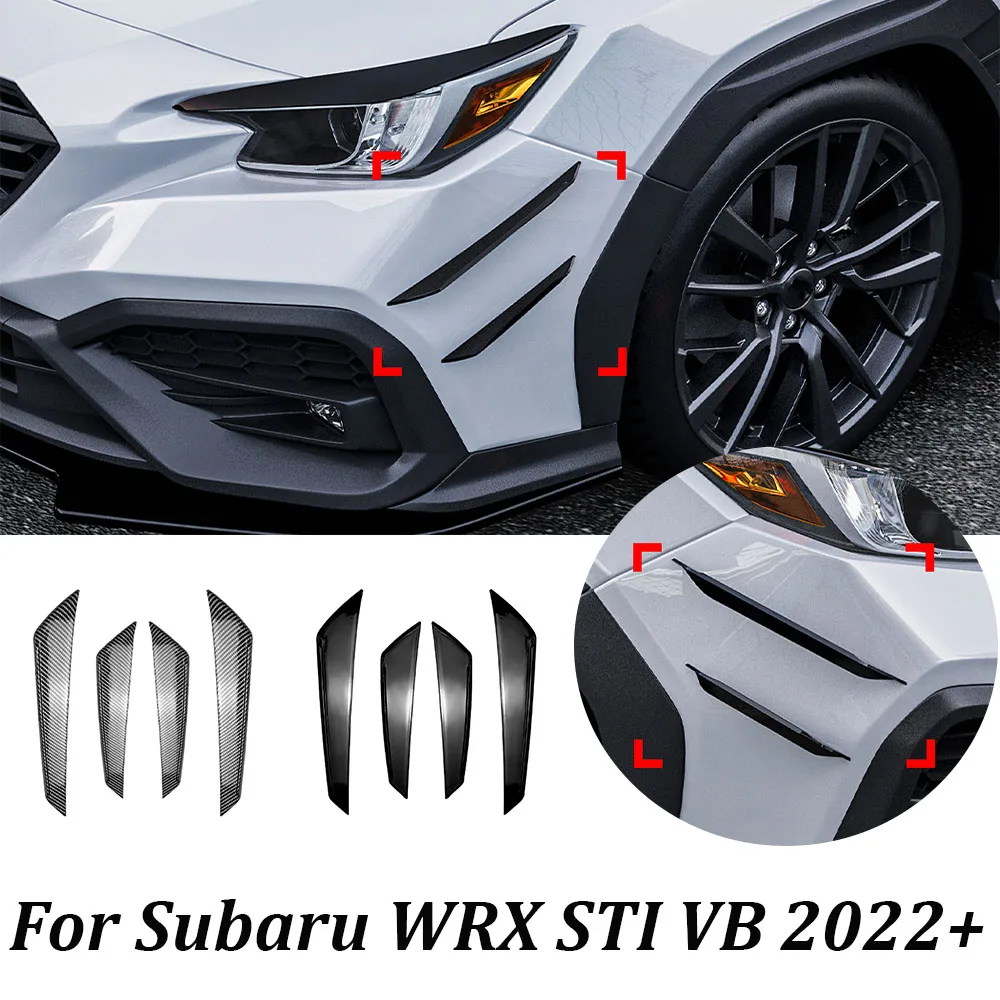 Для Subaru Wrx Sti Vb 2022-2024 передняя панель автомобиля, боковое ветровое лезвие, наклейка для автомобиля, внешняя модификация, ABS, авто обвес, комплект