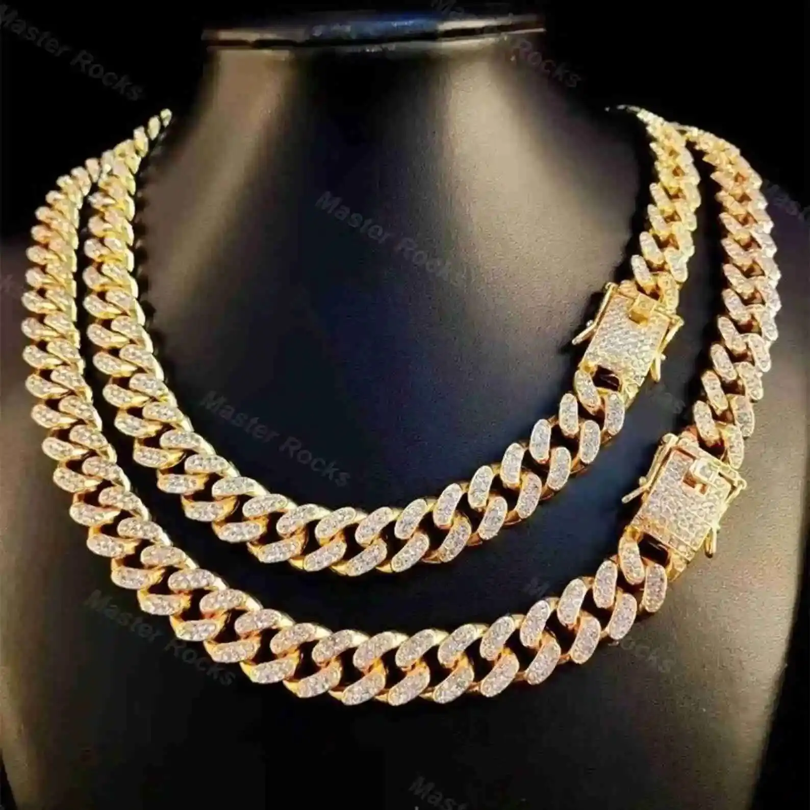

Bussdown Moissanite Diamond 12mm Hip Hop Jewelry Cuban Chain Sterling Silver 925 Wholesale Miami Iced Out Cuban Link Chain