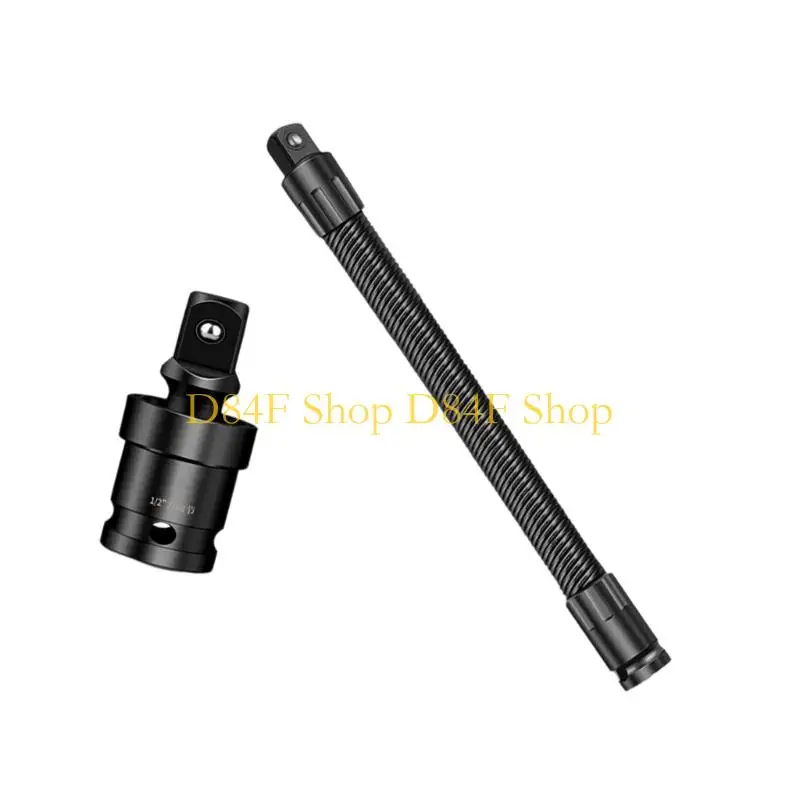 D84F Heavy Dutys Impact Wrench Flexible Extension Bar Adapter With Shock Absorption For Automotive Repair Mechanical Repair