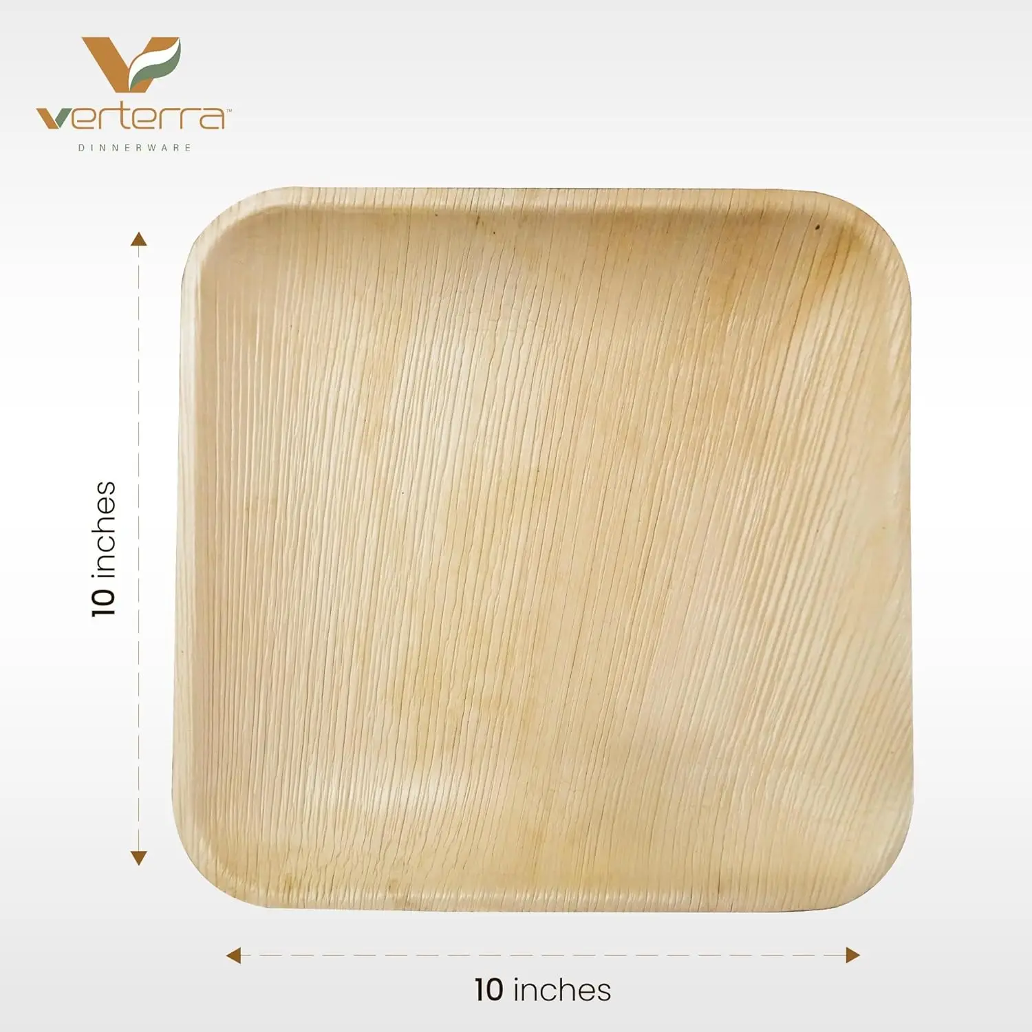 Palm leaf plates - 10 inch square, 300 pack – Like Bamboo plates, Disposable