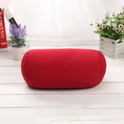 Creative Solid Cylindrical Pillow Soft Creative Pillows Roll Round Memory Foam Pillow Microbead Back Cushion for Home and Travel