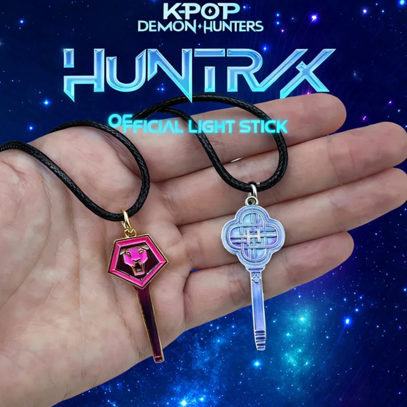 New Anime K Pop Demons Hunters Necklace K-Pop Demons Hunters Lightstick Necklace Pendant Cosplay Prop Accessories Gift For Kid ﻿