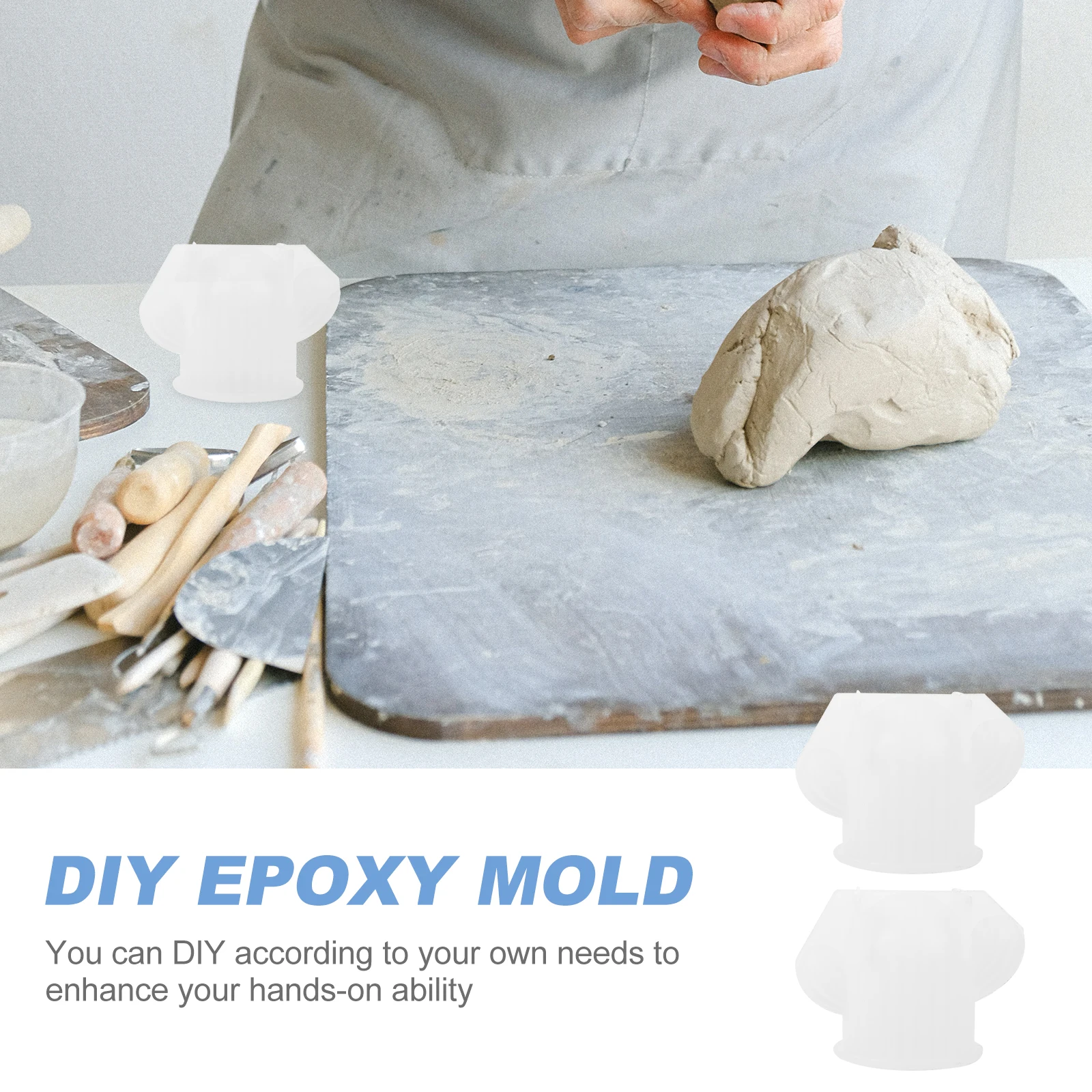 

2pcs Cactus Mold Silicone DIY Scented Handmade Gift Thickened Flexible Easy Demould Compact Storage Cactus for