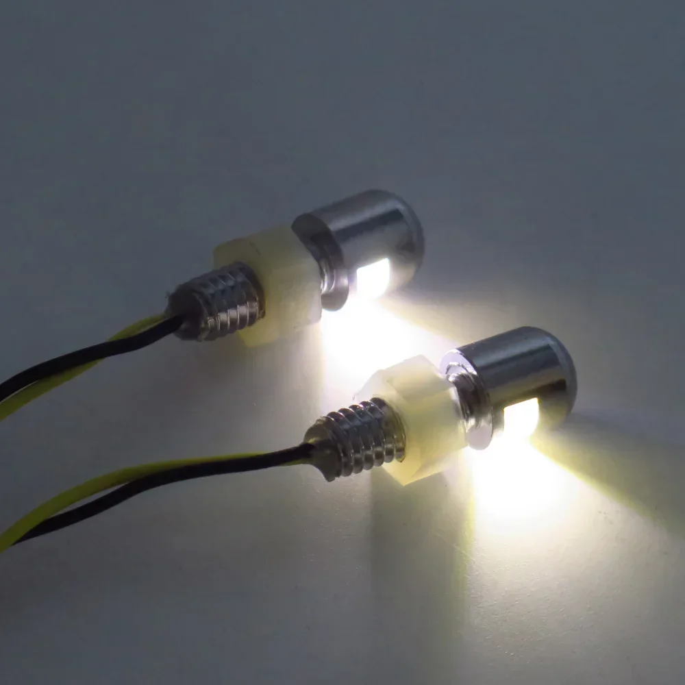 Motorcycle Universal LED License Tag Plate Bolt Lights for Halrey Suzuki Yamaha Honda Cruisers, Dirt Bikes