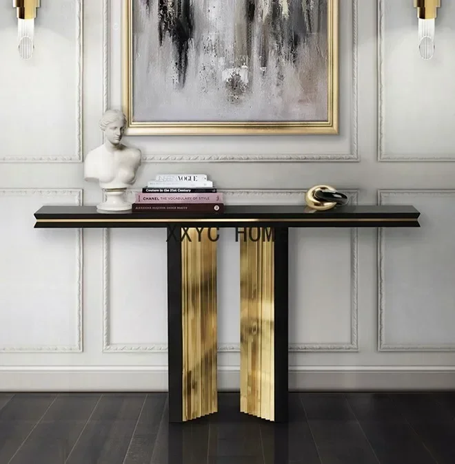 Italian Light Luxury Console Tables Console Case a Long Narrow Table Console Tables High-End