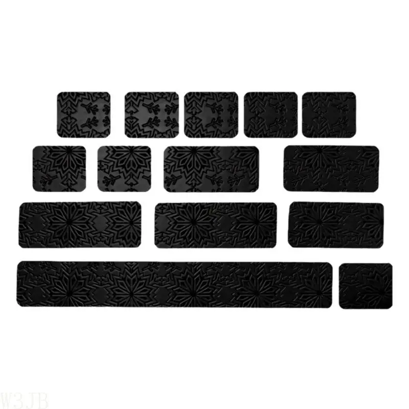 W3JB Universal Fit Silicone Mouse Pads DIY Trimmable Stickers For Personalizing Skin Pad And Improved Grip During Usage