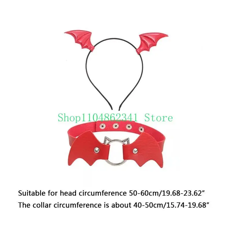 5ASD Cartoon Bat Wing Wing Hair Clip Clip Bat Set Set Halloween Hair Prop