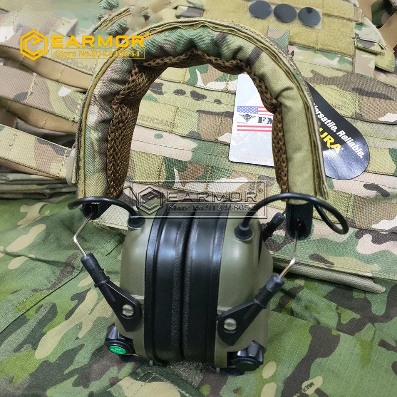 EARMOR M31 MOD4 Tactical Headphone & Headband of Headset Noise Canceling Earmuffs Military Anti-Noisy Shooting Earphone