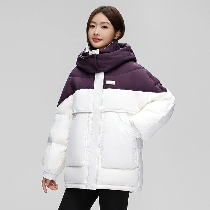 2024 New Winter Puffer Coats Women\'s Down Parker Casual Loose Thickened Coats Down Sporty Trend Outdoor Female Outerwears